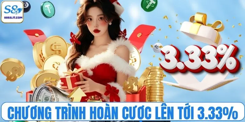 Chương trình hoàn cược lên tới 3.33%