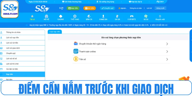 Những điểm cần nắm trước khi giao dịch